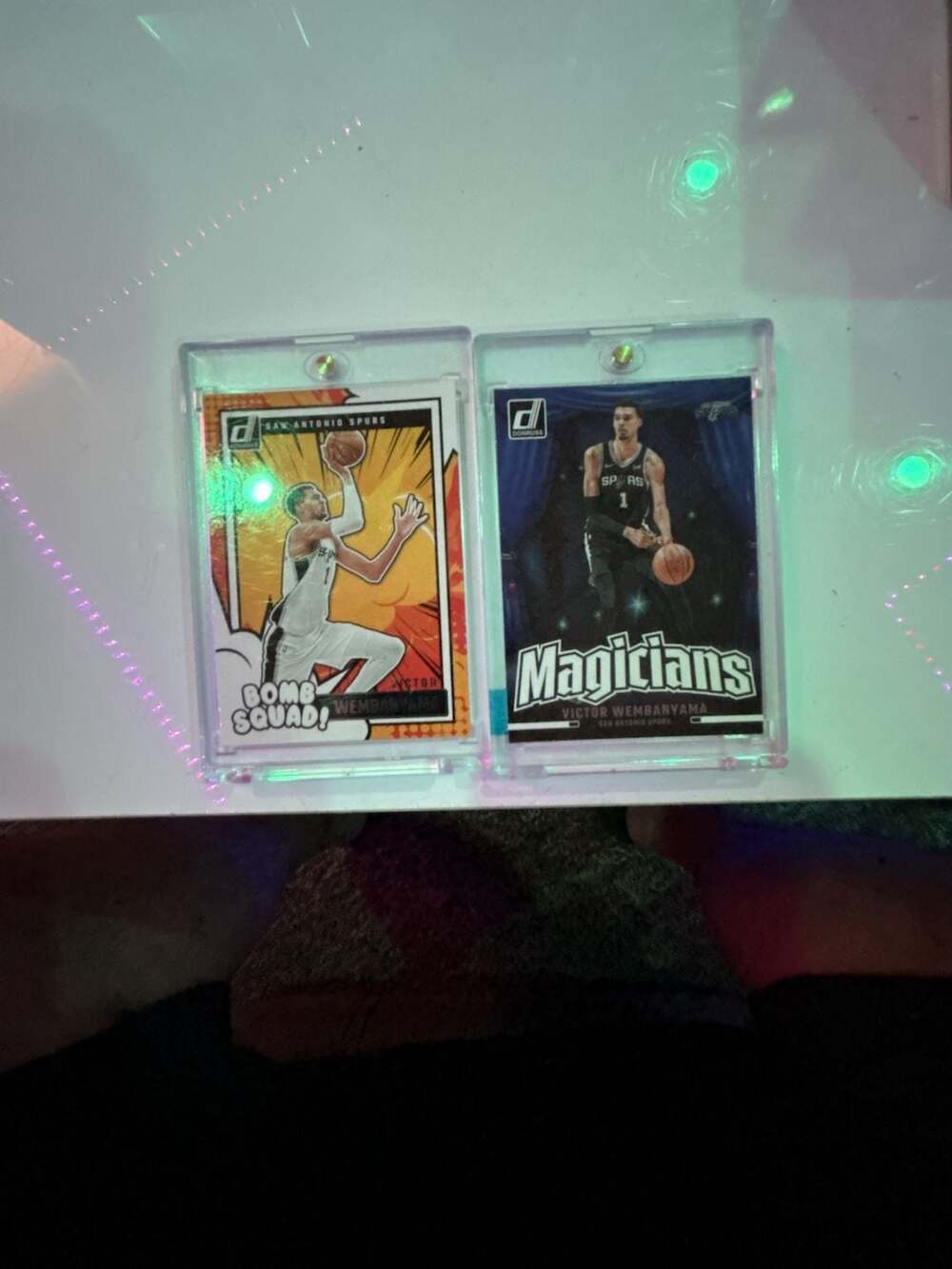 2024-25 Panini Donruss Victor Wembanyama Bomb Squad #6 and Magicians #9 Insert C